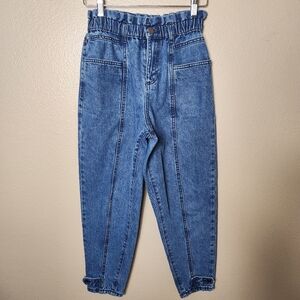 Nuon Womens Medium Dark Wash High Rise Tapered Leg Jeans |Size 26|